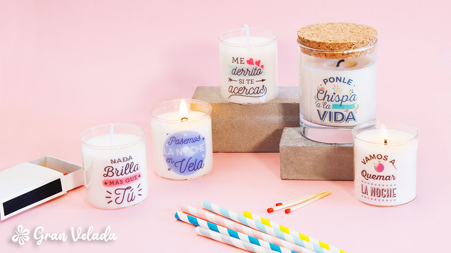 velas con frases sin texto