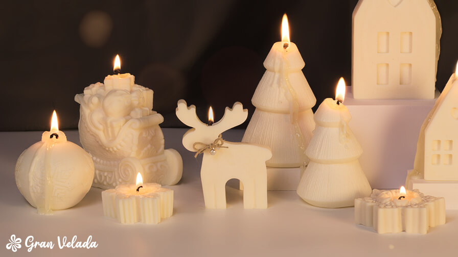 Receita para fazer velas de Natal com Cera de Soja