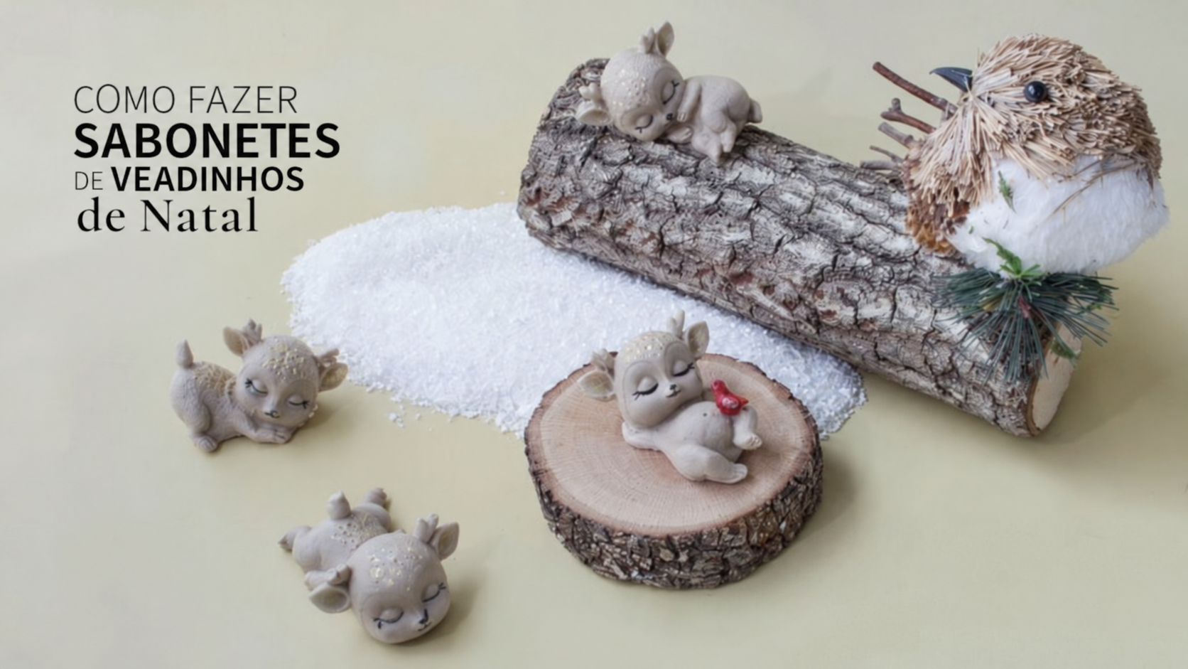 Como fazer sabonetes de veadinhos de Natal: figuras decoradas para oferecer