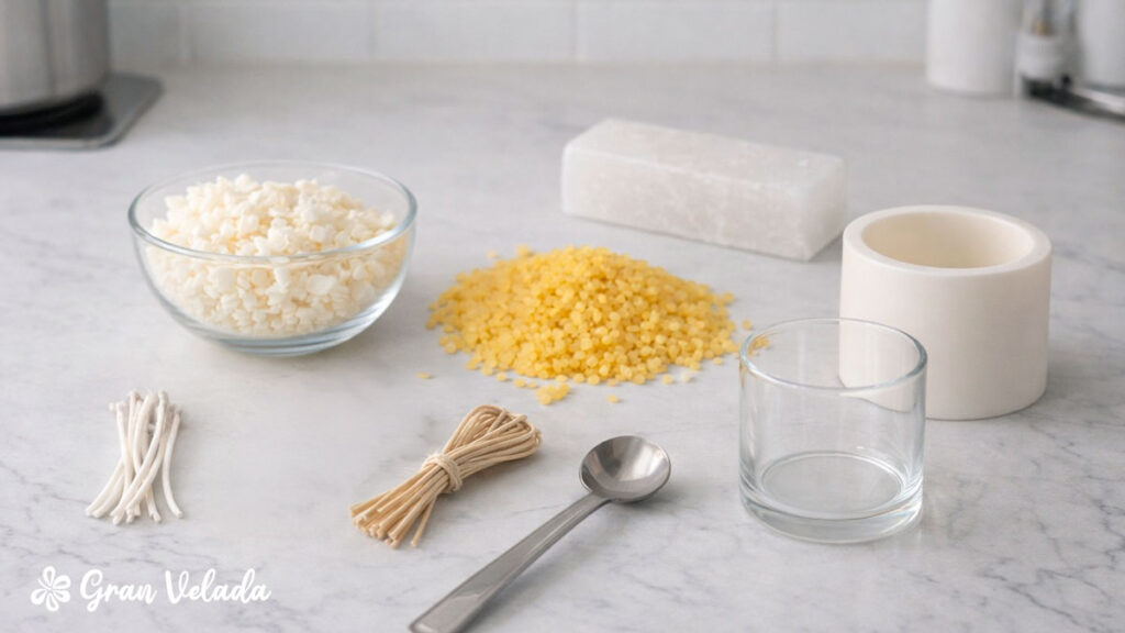 Tudo o que precisas para as tuas velas: cera, pavios, moldes e frascos pro para um resultado incrível.