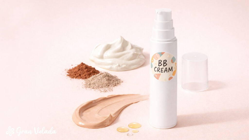 Materiais e utensílios necessários para fazer este BB cream.