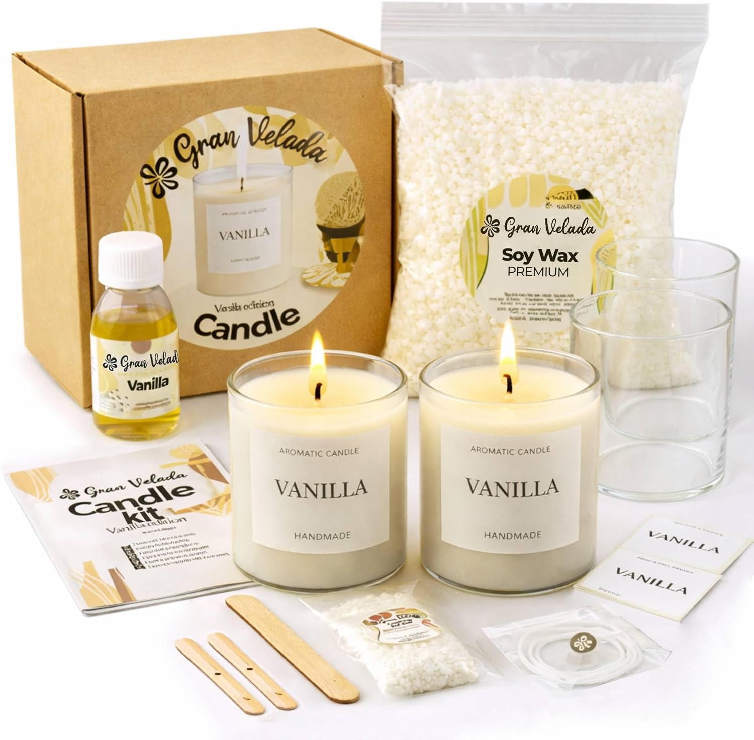Kit completo para fazer velas.