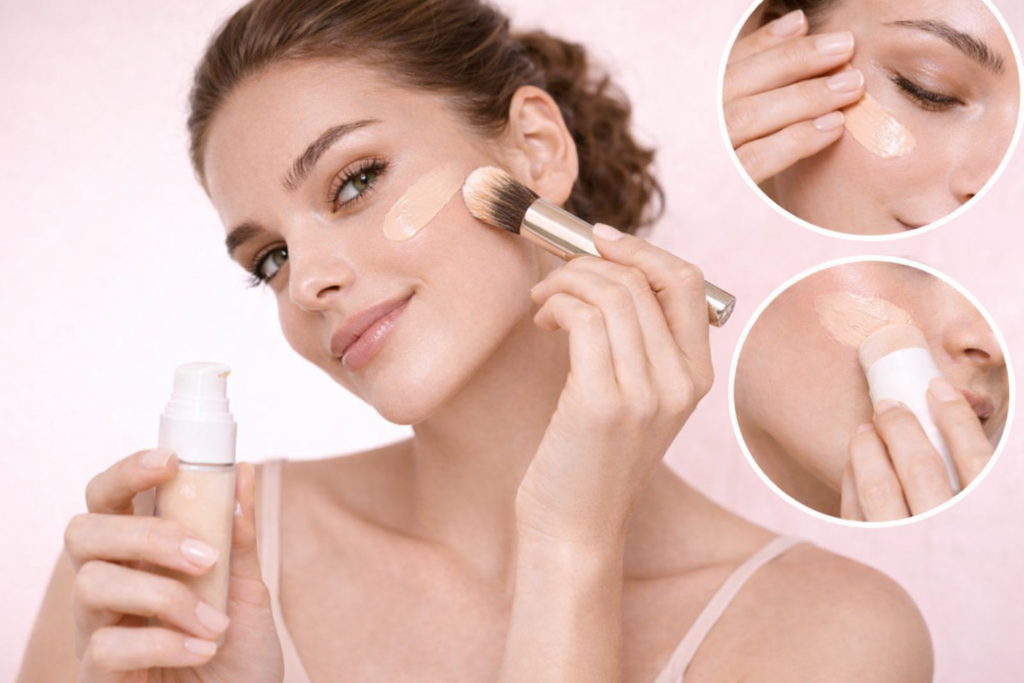Diferentes formas de aplicar o BB cream.