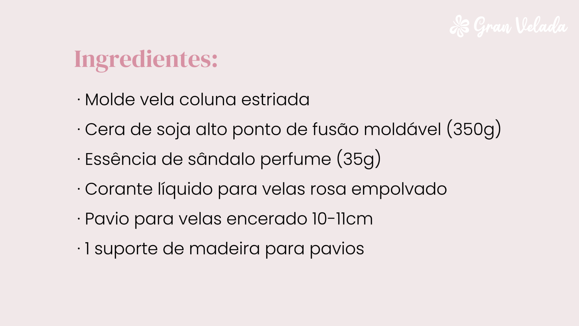 Materiais para fazer vela de soja em molde de silicone