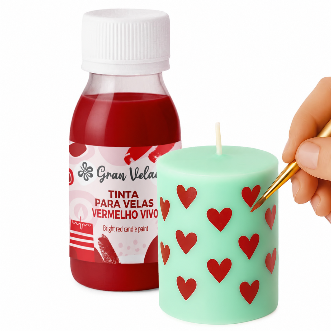 Tinta vermelho-vivo para velas de Gran Velada