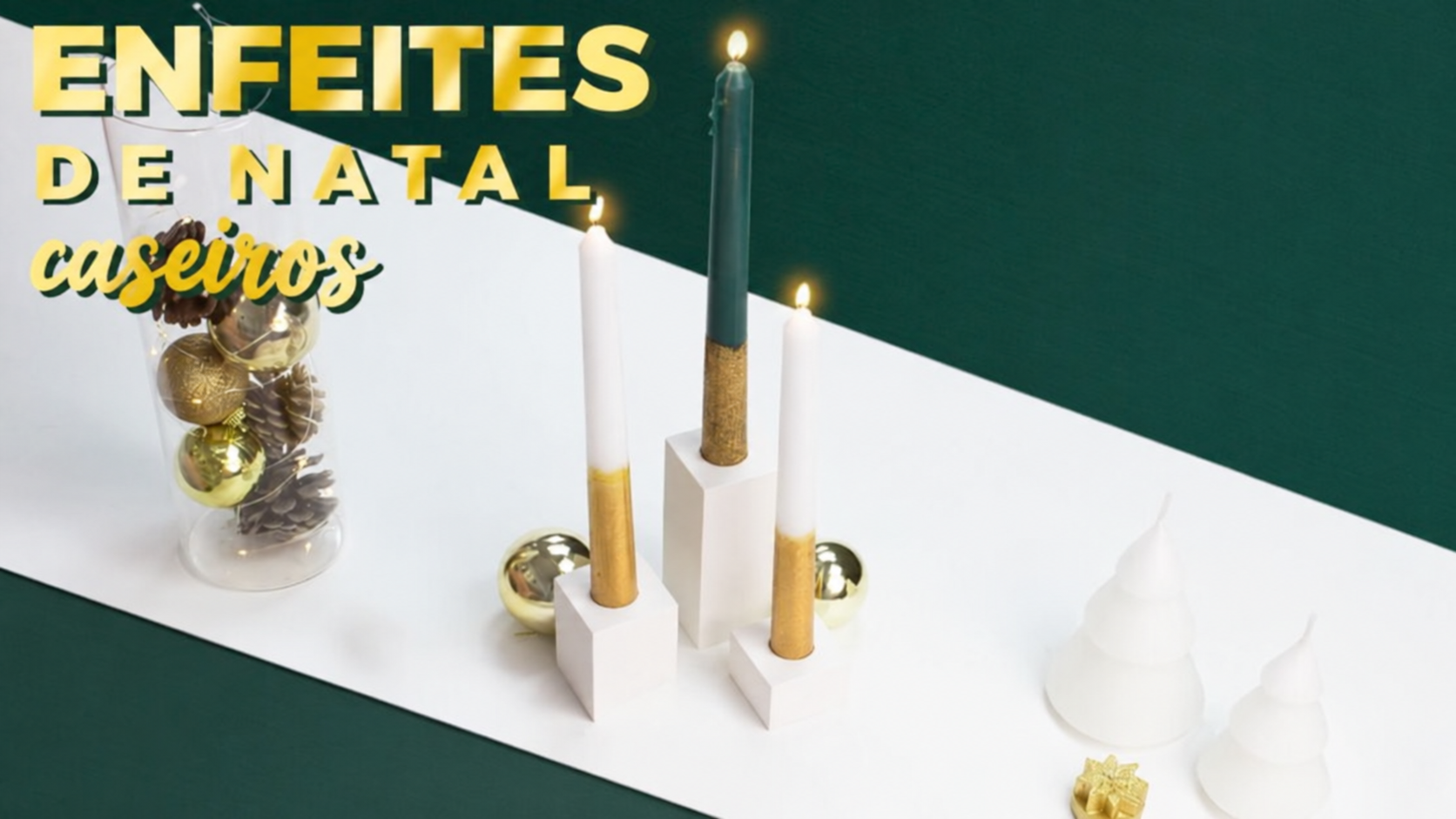 Velas para candelabros de Natal — resultado final