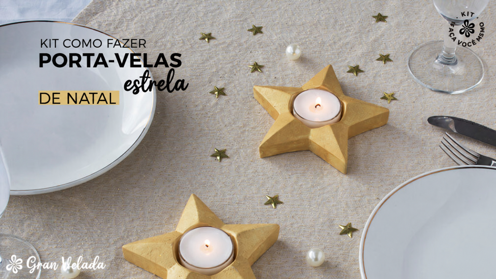 Como fazer porta-velas de Natal em forma de estrela com alabastro