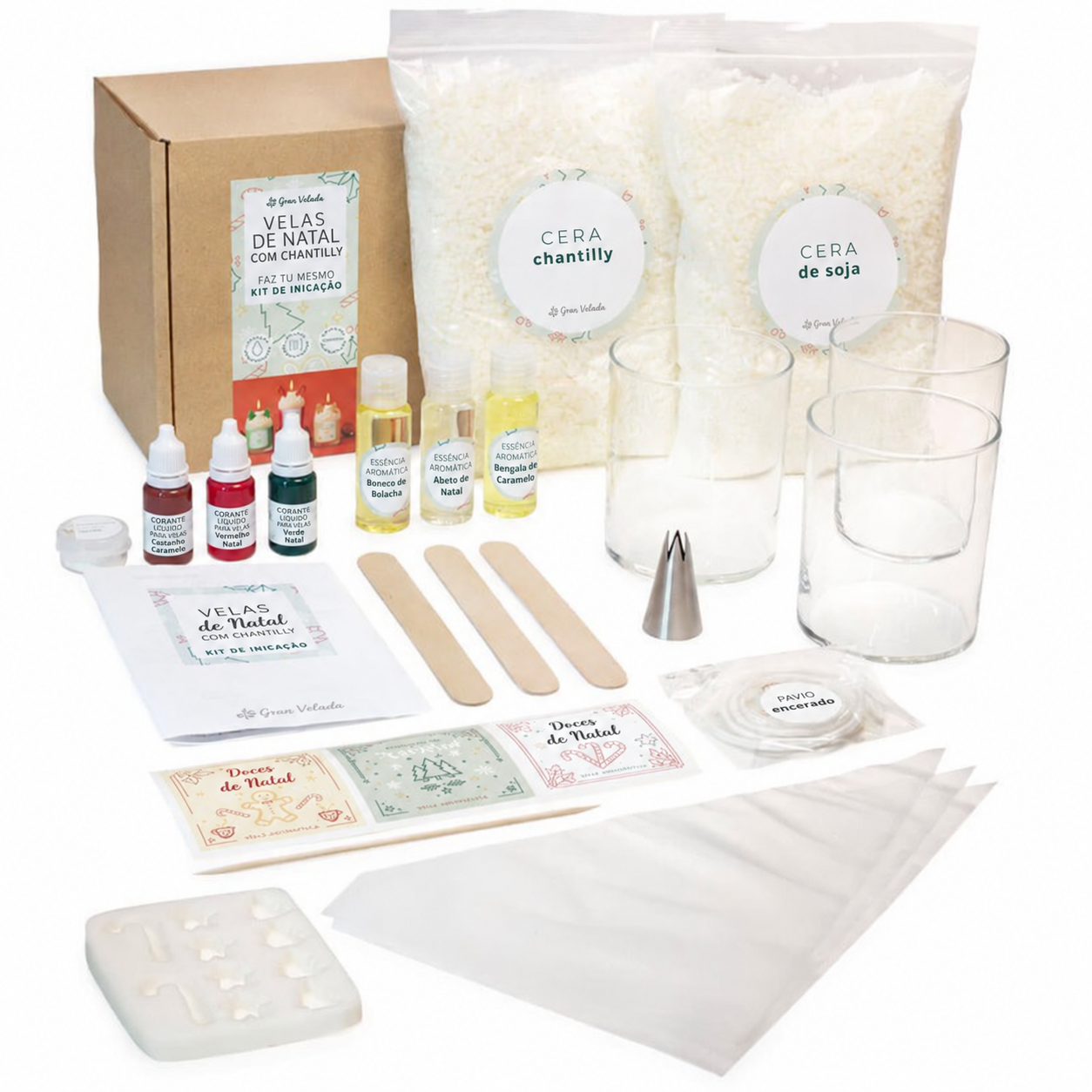 Kit de velas com chantilly