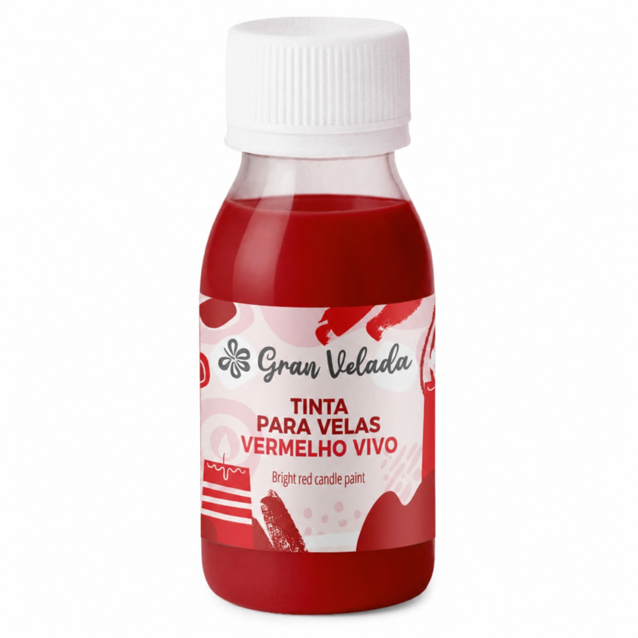 Tinta para velas vermelho vivo