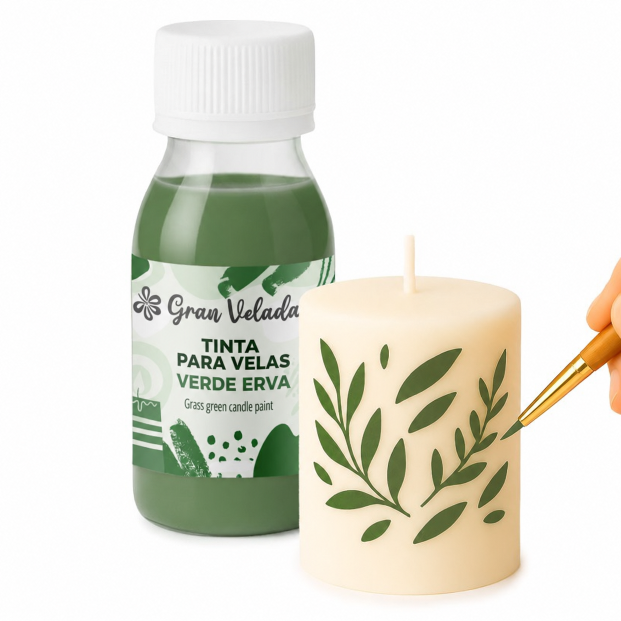Tinta para velas verde erva