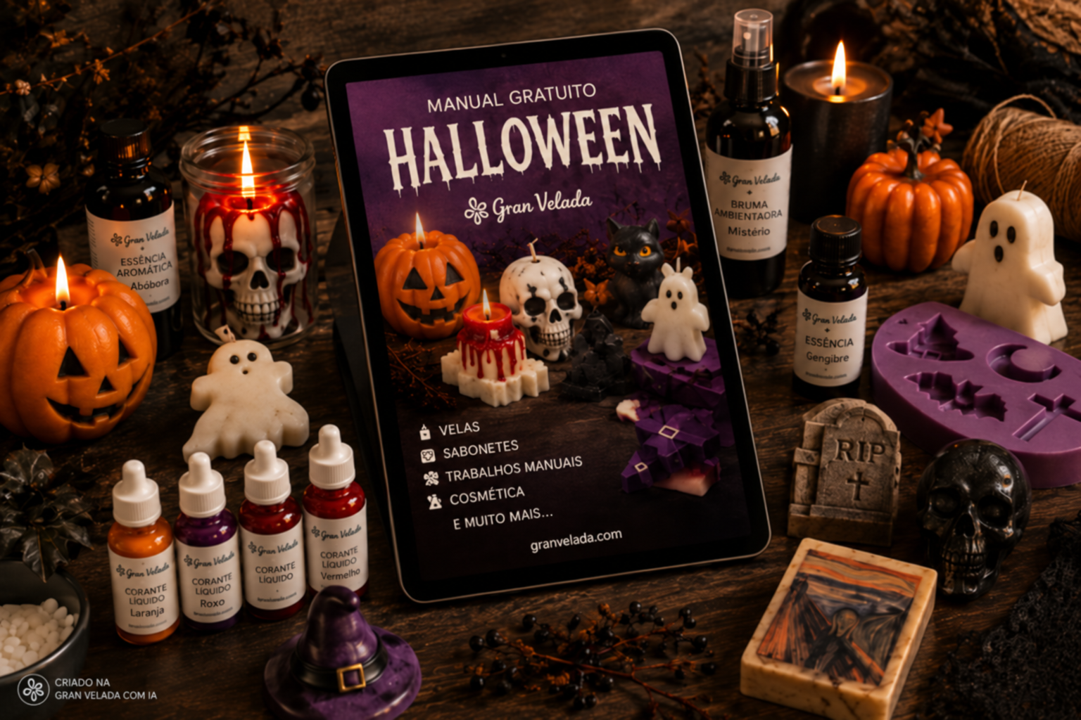 Manual gratuito de trabalhos manuais de Halloween — em espanhol