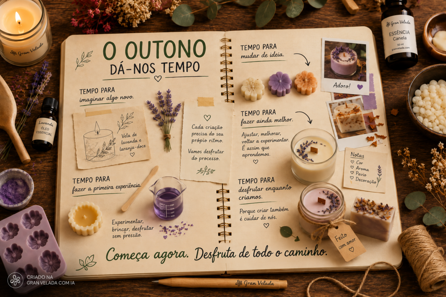 Tempo para criar no outono