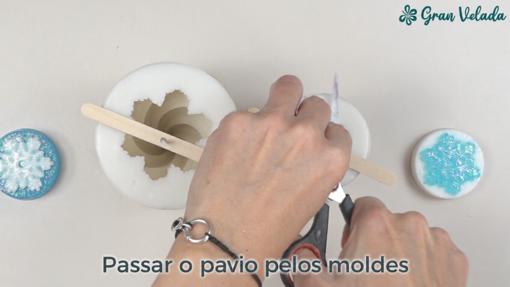 Velas com acabamento Frozen — fotografia 2 do tutorial