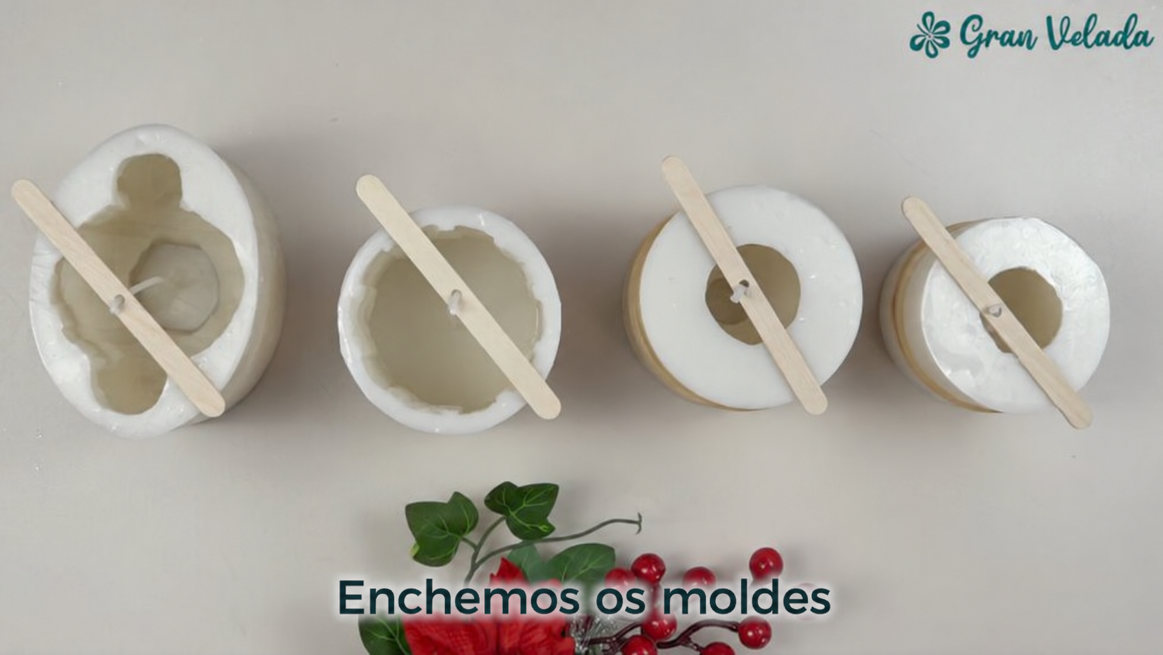 Velas com textura de lã — fotografia 1 do tutorial