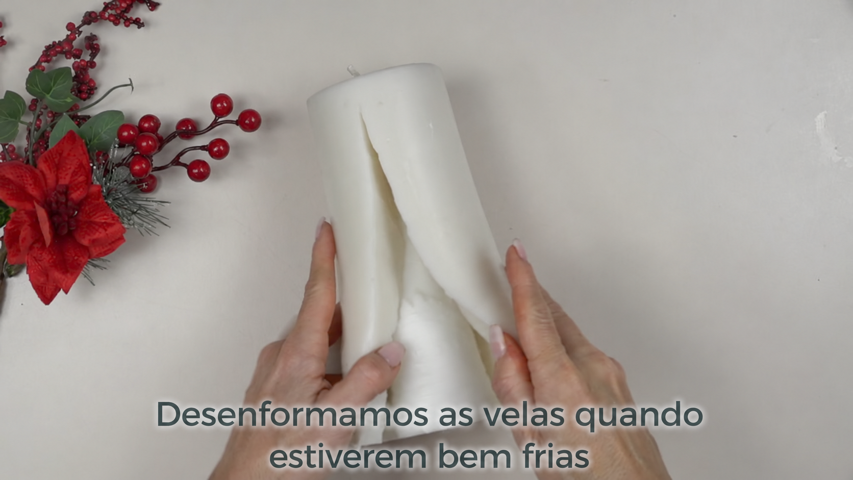 Velas com paisagem de Natal — fotografia 3 do tutorial
