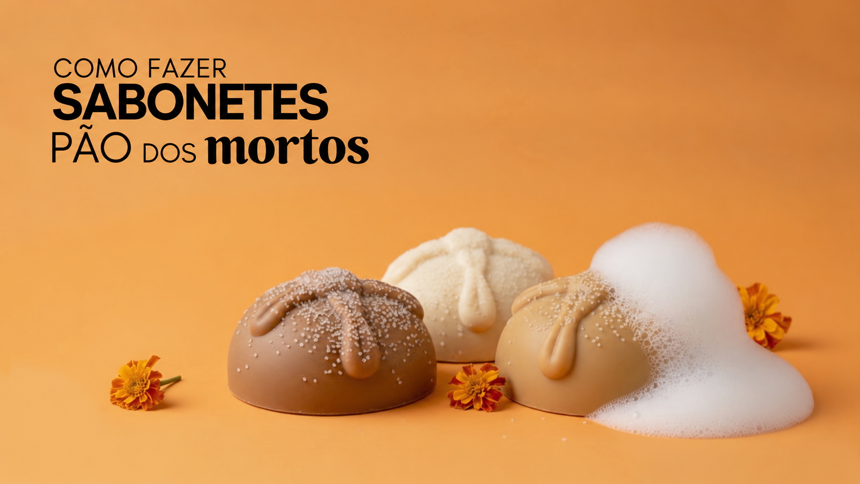 Sabonetes em forma de pão dos mortos