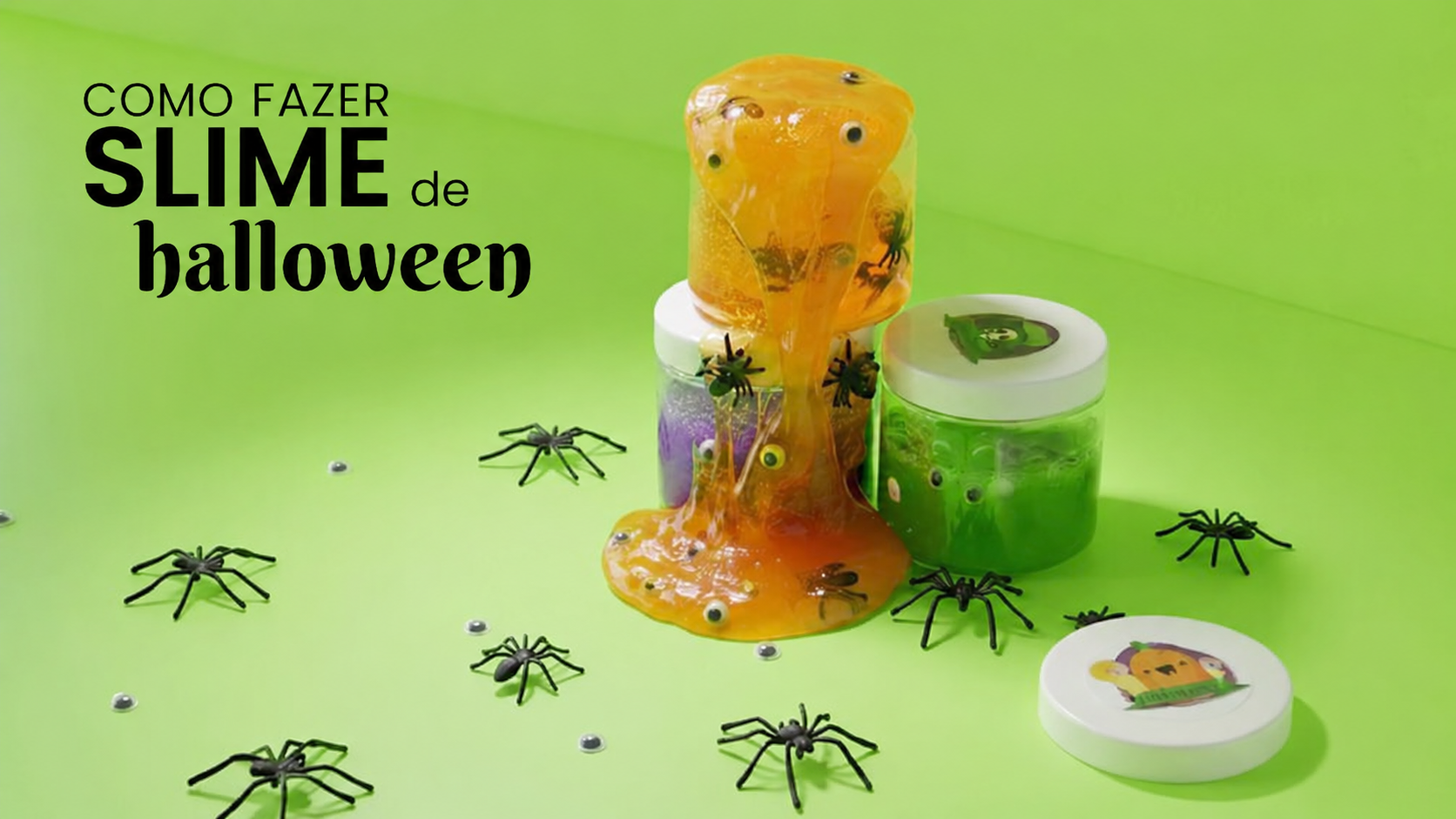 Slime caseiro de Halloween passo a passo