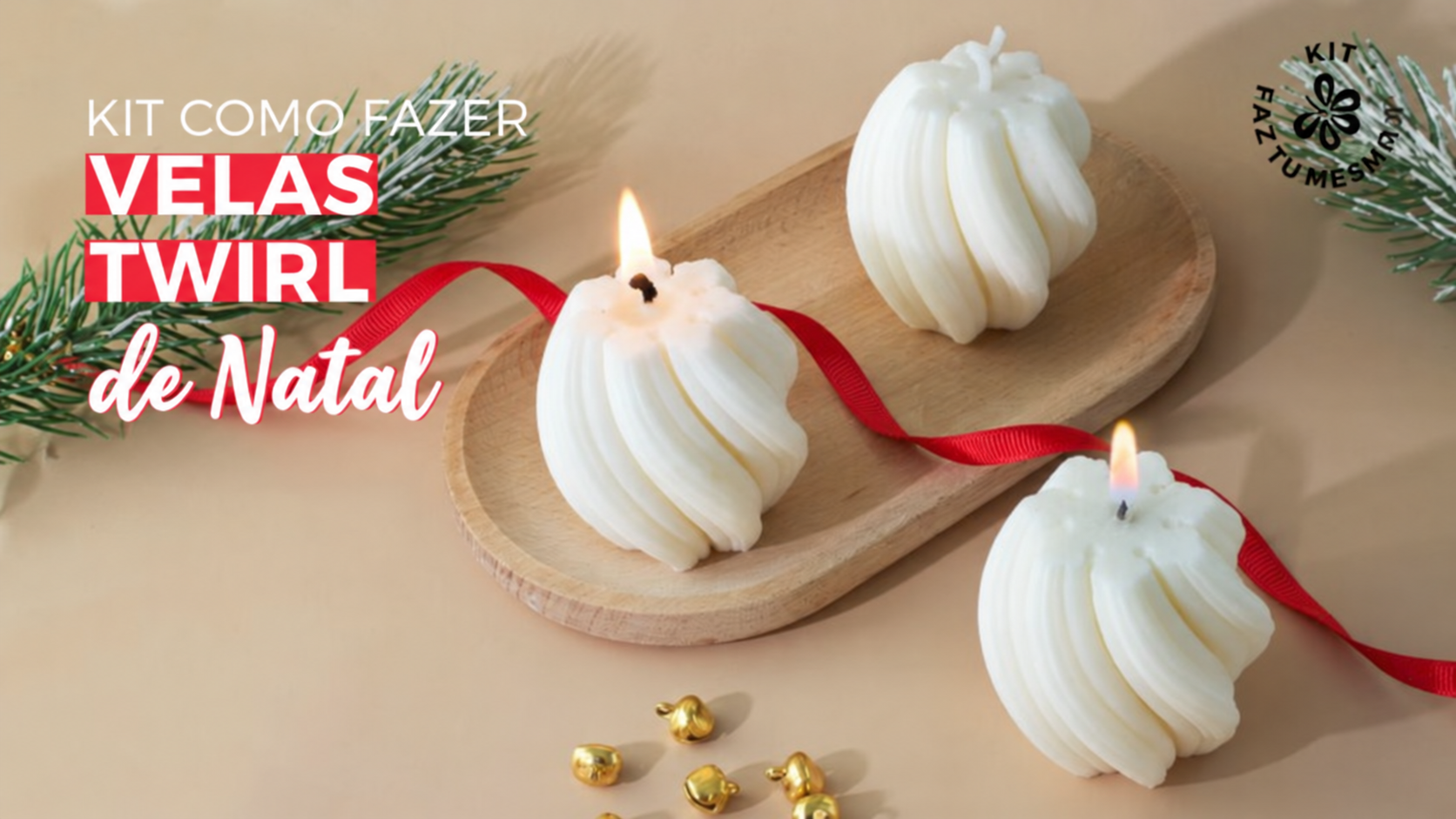 Velas twirl de Natal passo a passo