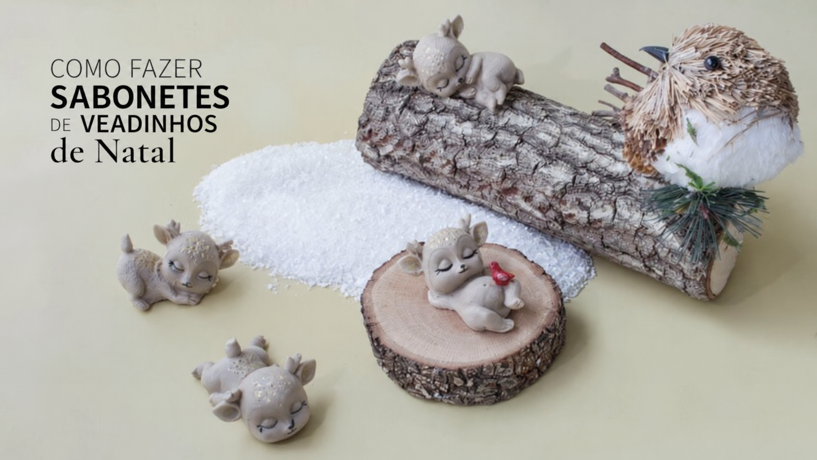 Sabonetes de veadinhos de Natal passo a passo