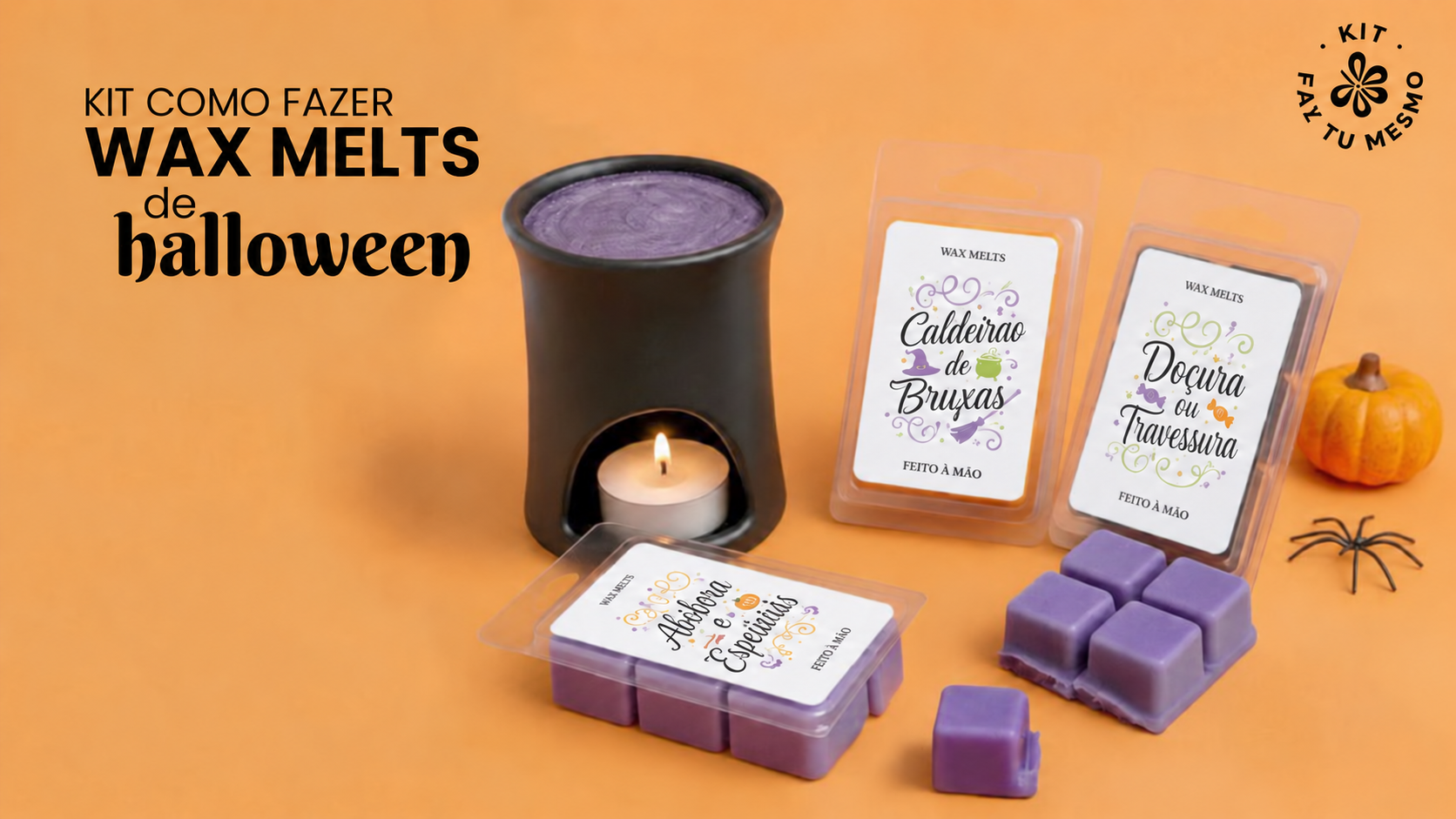 Como fazer wax melts de Halloween em casa