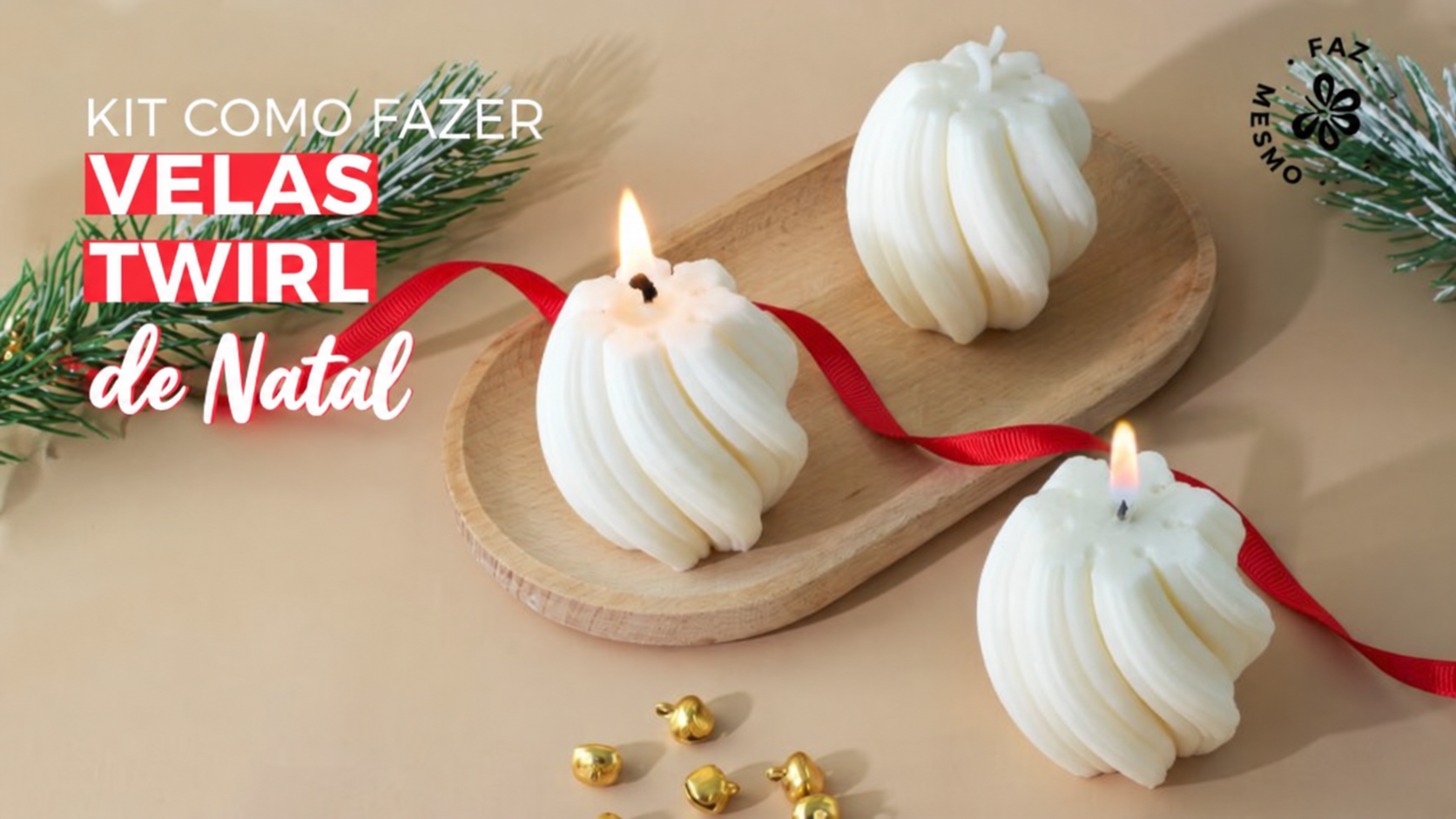 Como fazer velas Twirl de Natal com o kit da Gran Velada